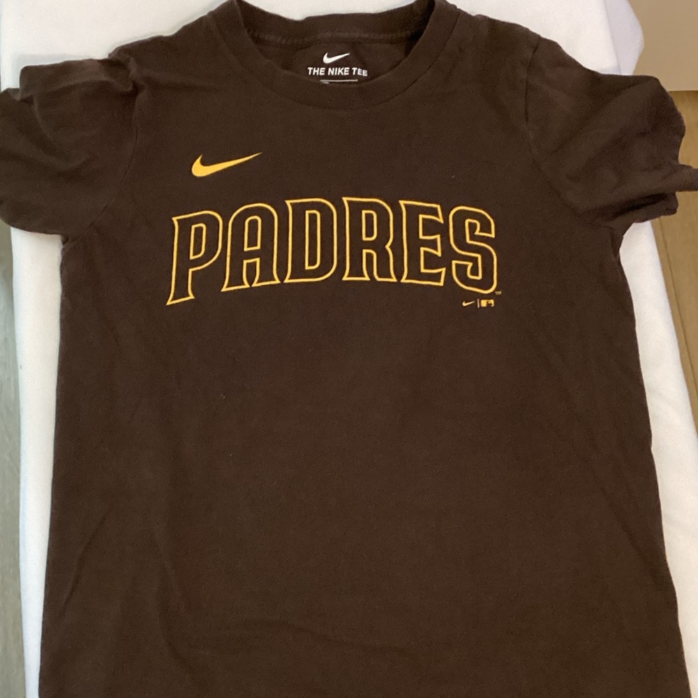 Nike Kids Brown and Gold Padres Short Sleeve Tee